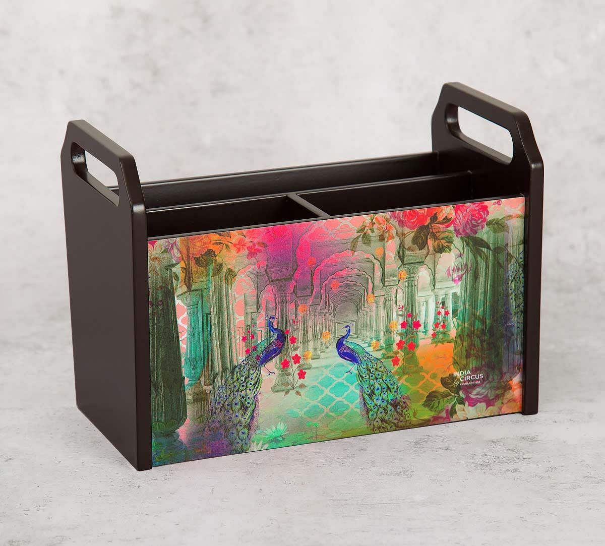 India Circus Peacock Dwar Desk Organizer