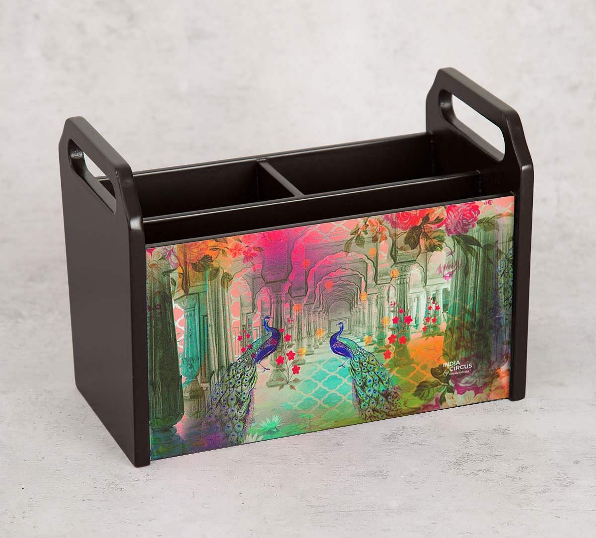 India Circus Peacock Dwar Desk Organizer