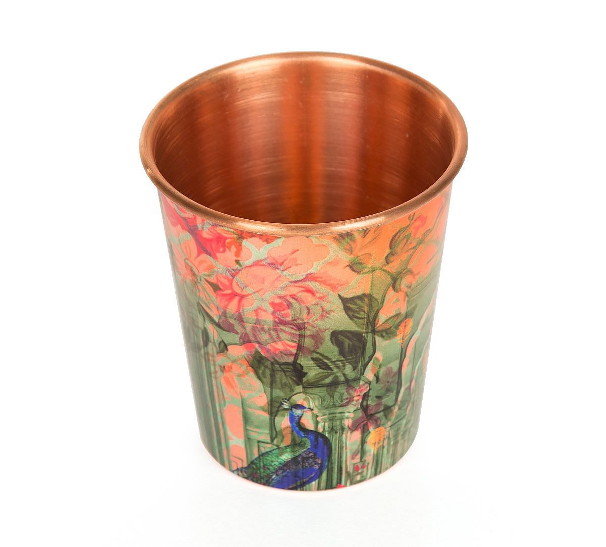 India Circus Peacock Dwar Small Copper Tumbler