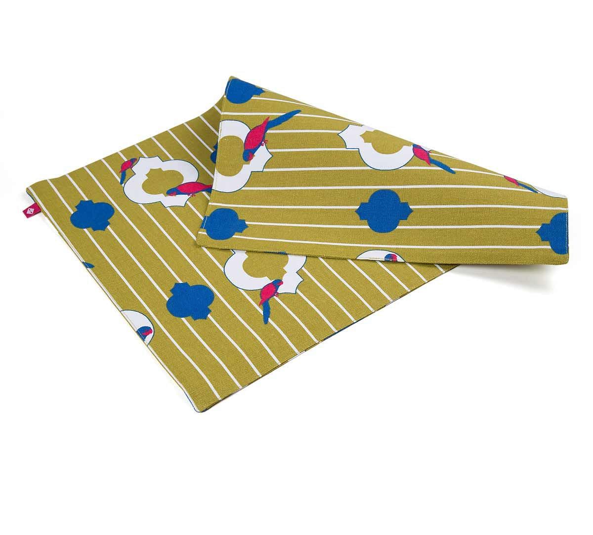 India Circus Peeking Parrots Table Mat Set of 6