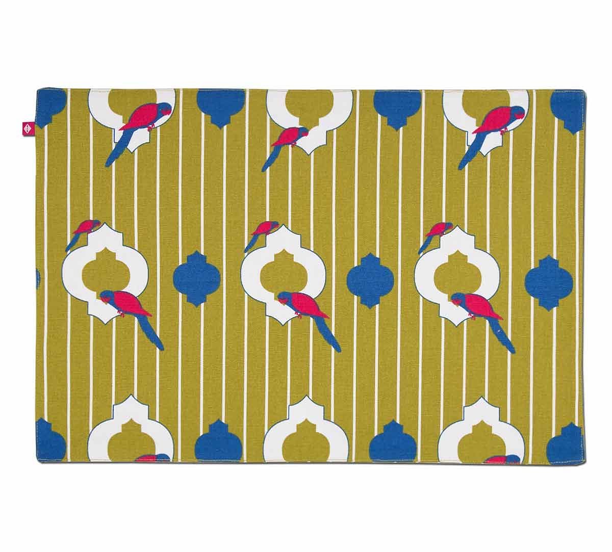 India Circus Peeking Parrots Table Mat Set of 6