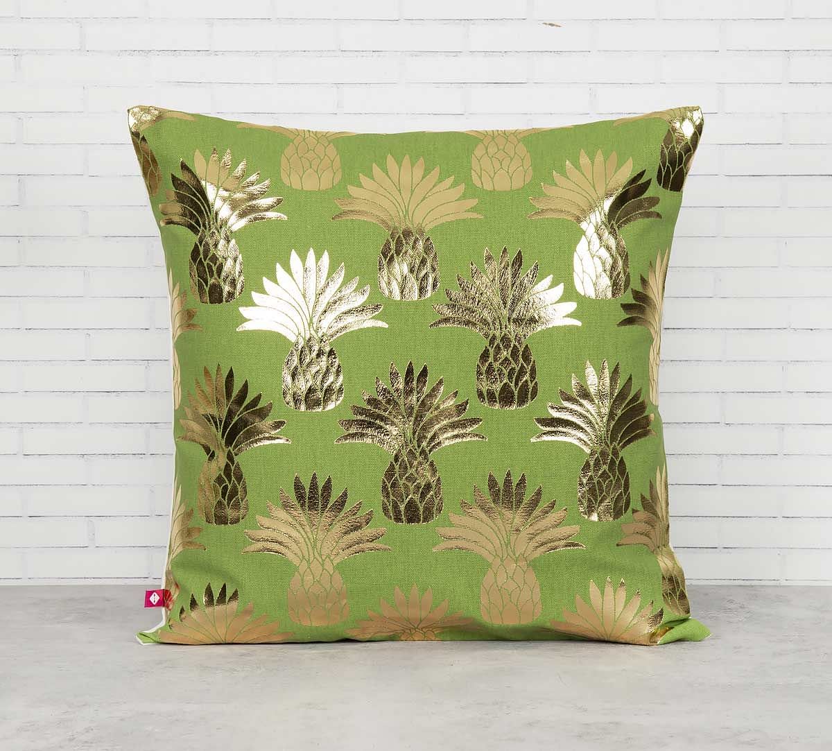 India Circus Pineapple Foil Cushion Cover
