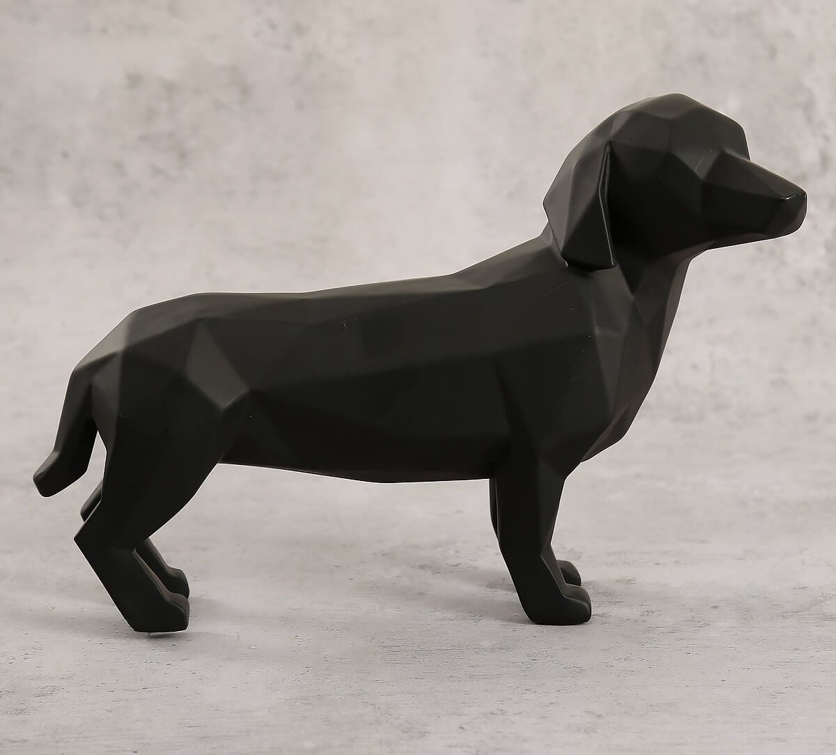 India Circus Pitch Black Dachshund Figurine