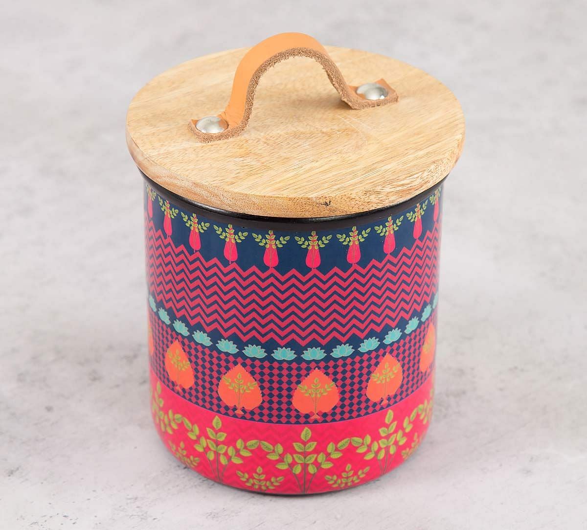 India Circus Placid Patterns Cookie Jar