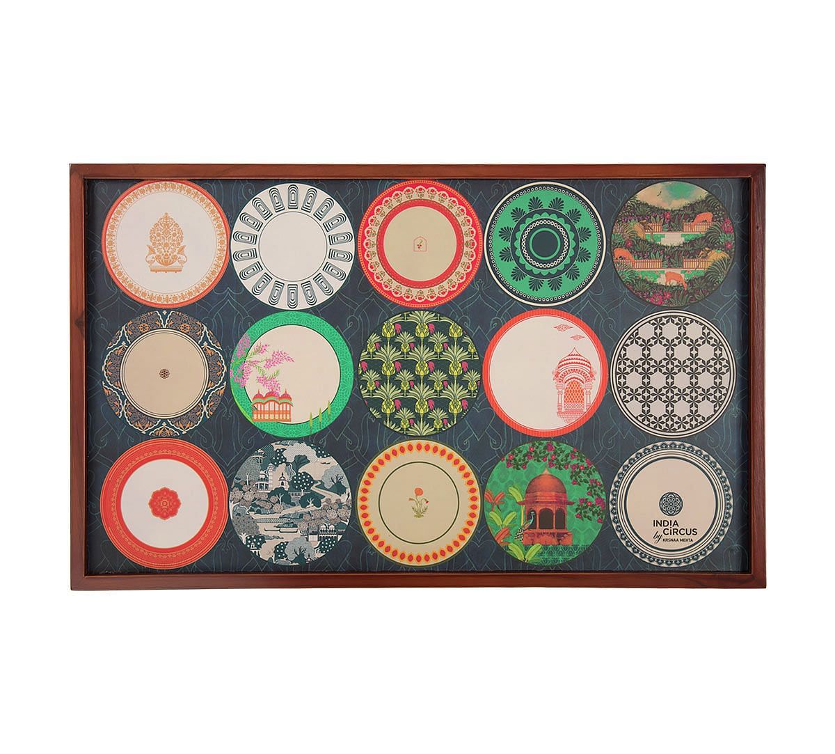 India Circus Platter Portrayal Breakfast Tray