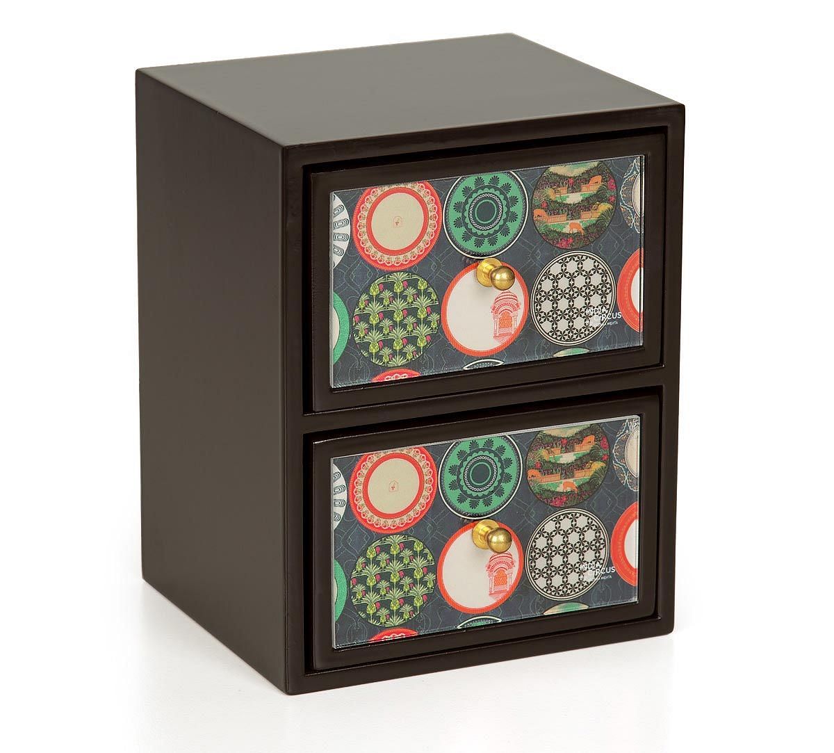 India Circus Platter Portrayal Chest of Drawer