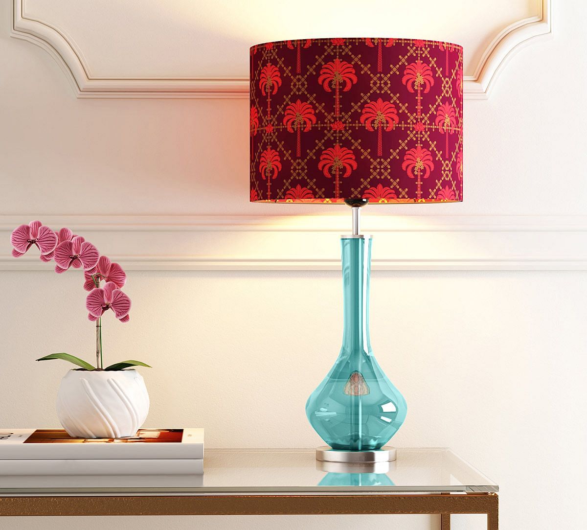 India Circus Poly Palmeria Cylindrical Lamp Shade