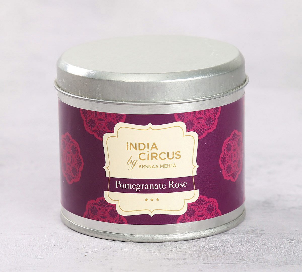 India Circus Pomegranate Rose Tin Candle