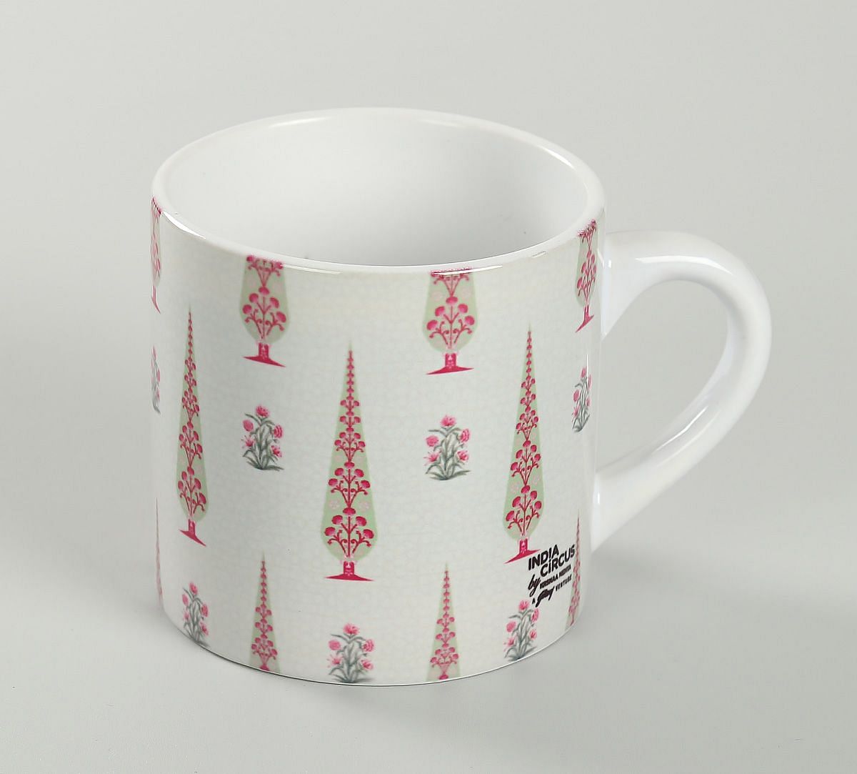 India Circus Poppy Conifer Beige Espresso Mug