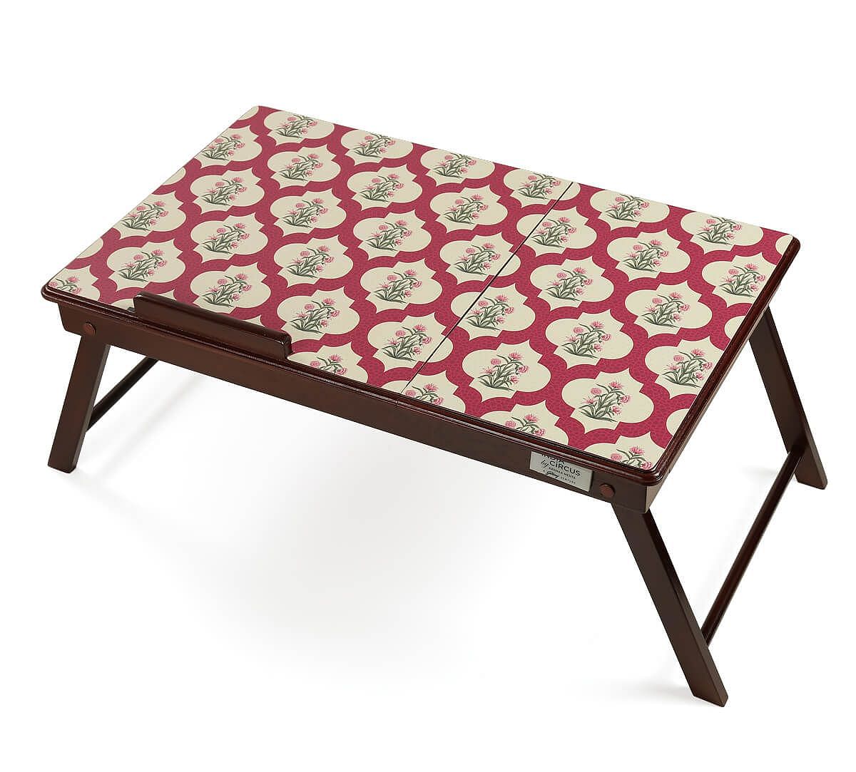 India Circus Poppy Flower Scarlet Laptop Table