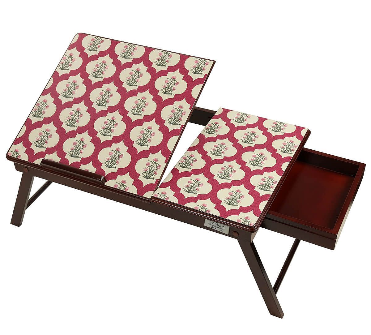 India Circus Poppy Flower Scarlet Laptop Table