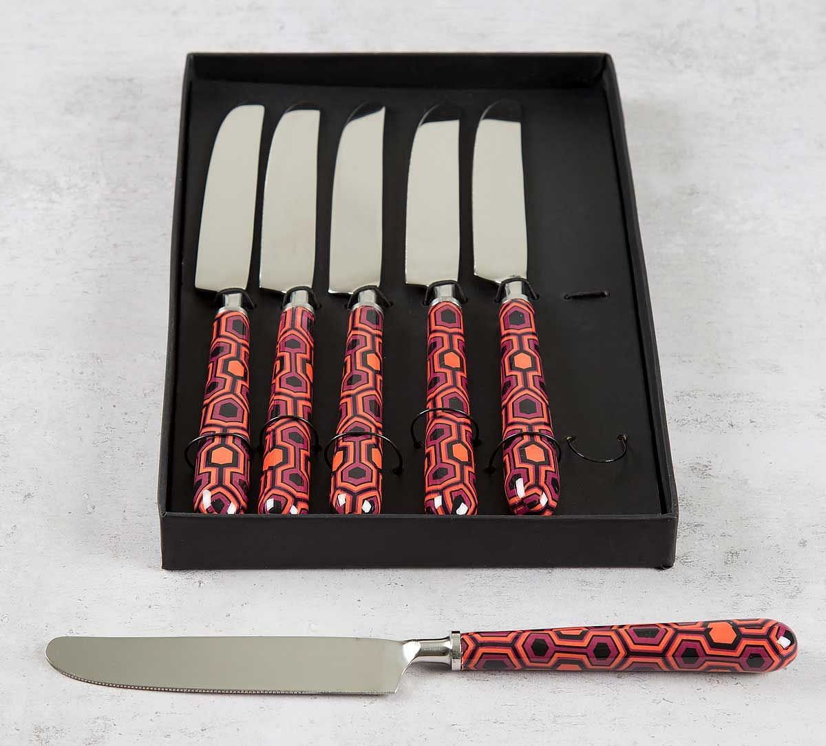 India Circus Prismatic Hexagons Butter Knife Set of 6