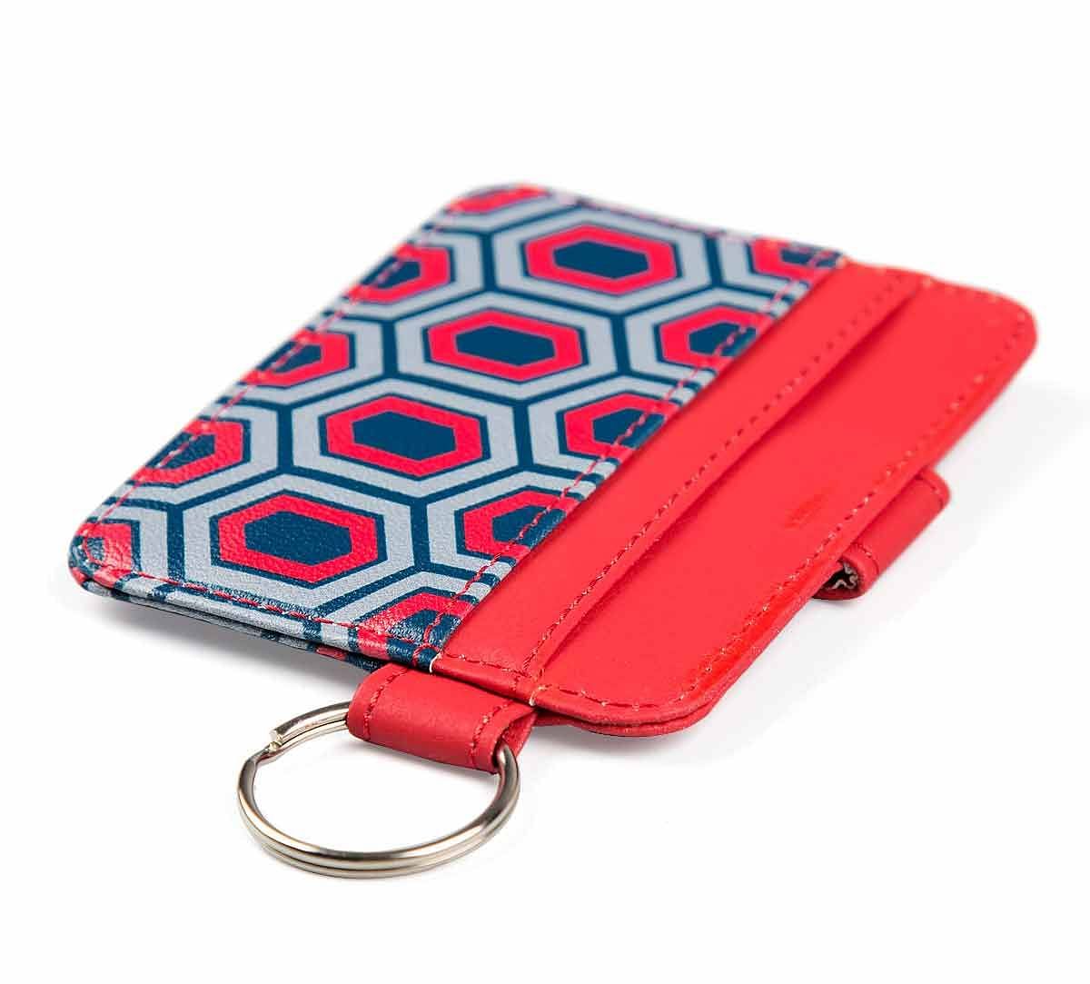 India Circus Prismatic Hexagons Keychain Card Holder