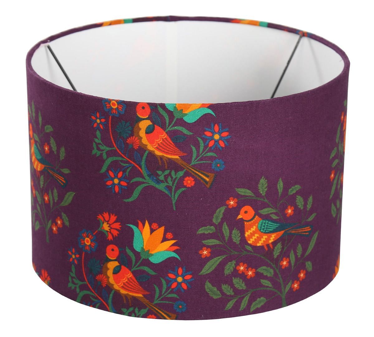 India Circus Psittacines Enquiry Cylindrical Lamp Shade