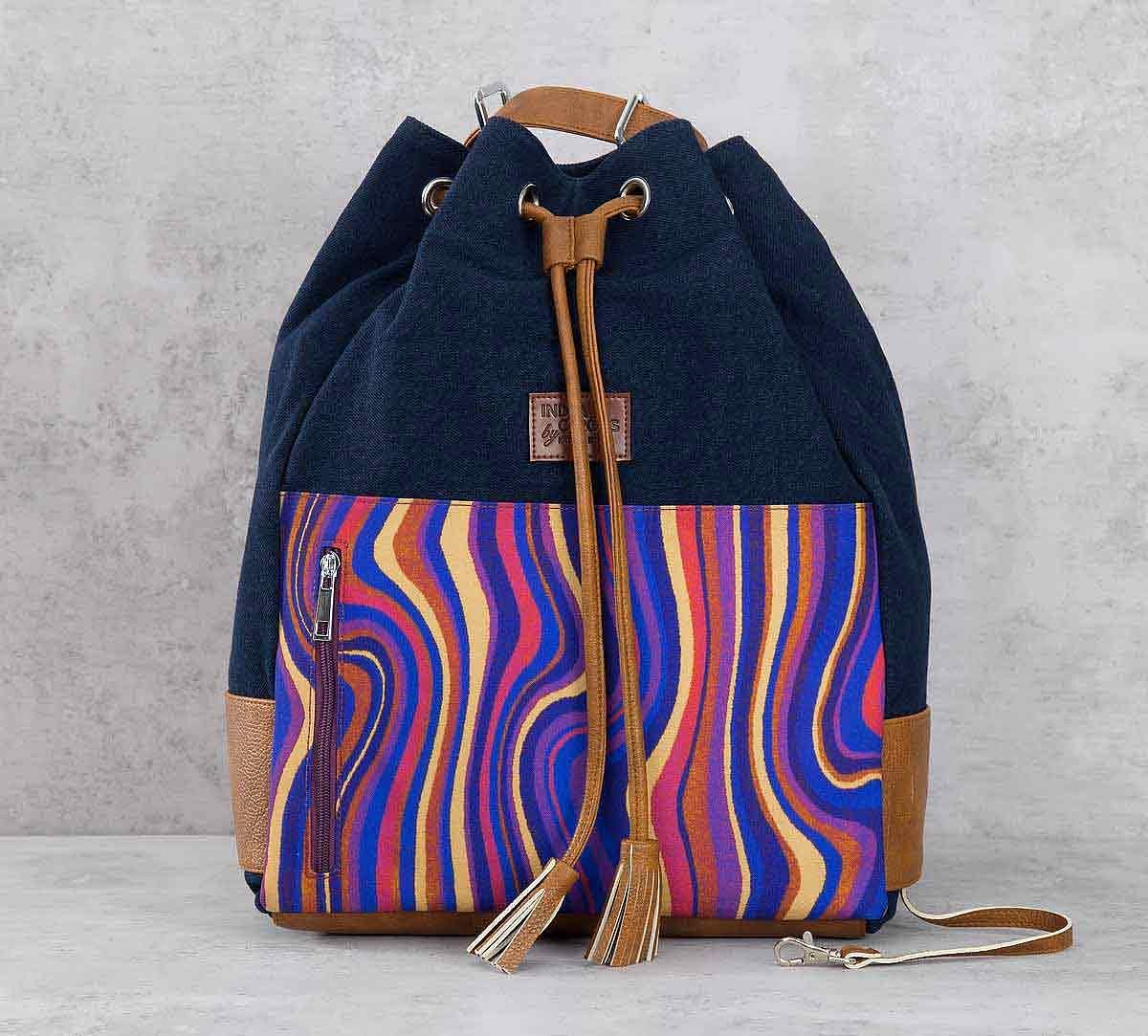 India Circus Psych Pleasures Denim Hobo Bag