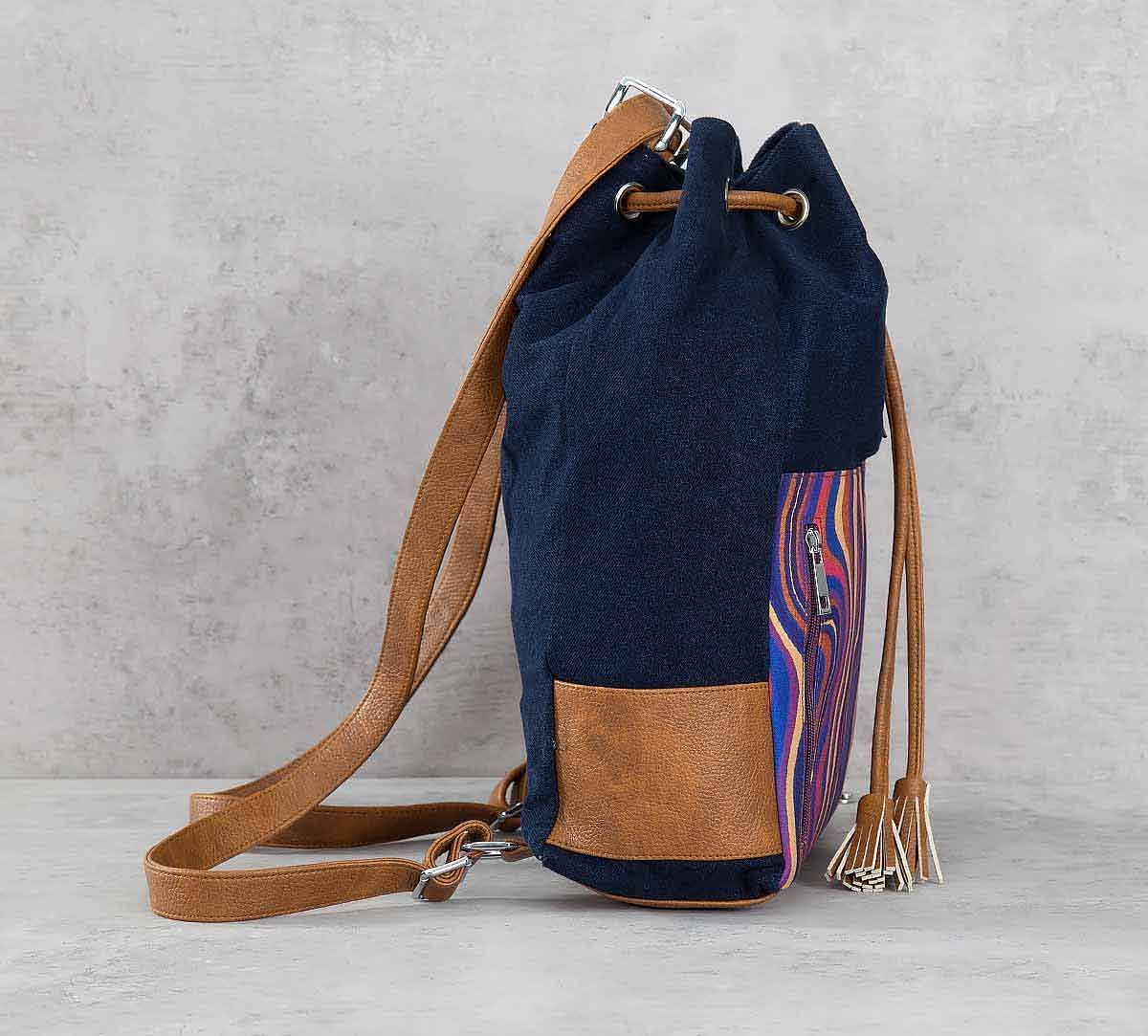 India Circus Psych Pleasures Denim Hobo Bag