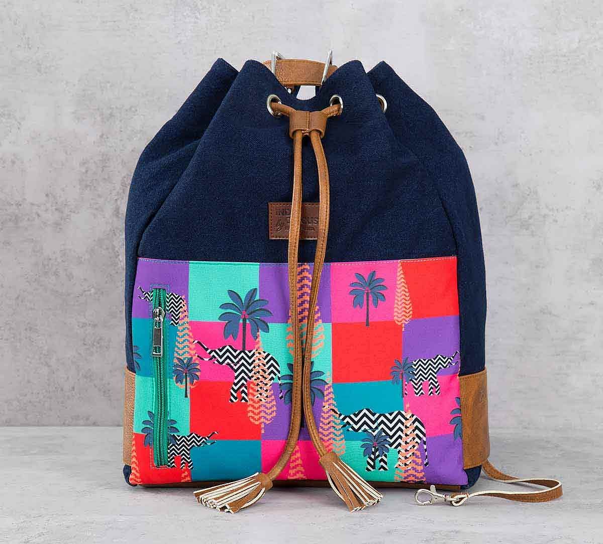 India Circus Putative Insignia Denim Hobo Bag