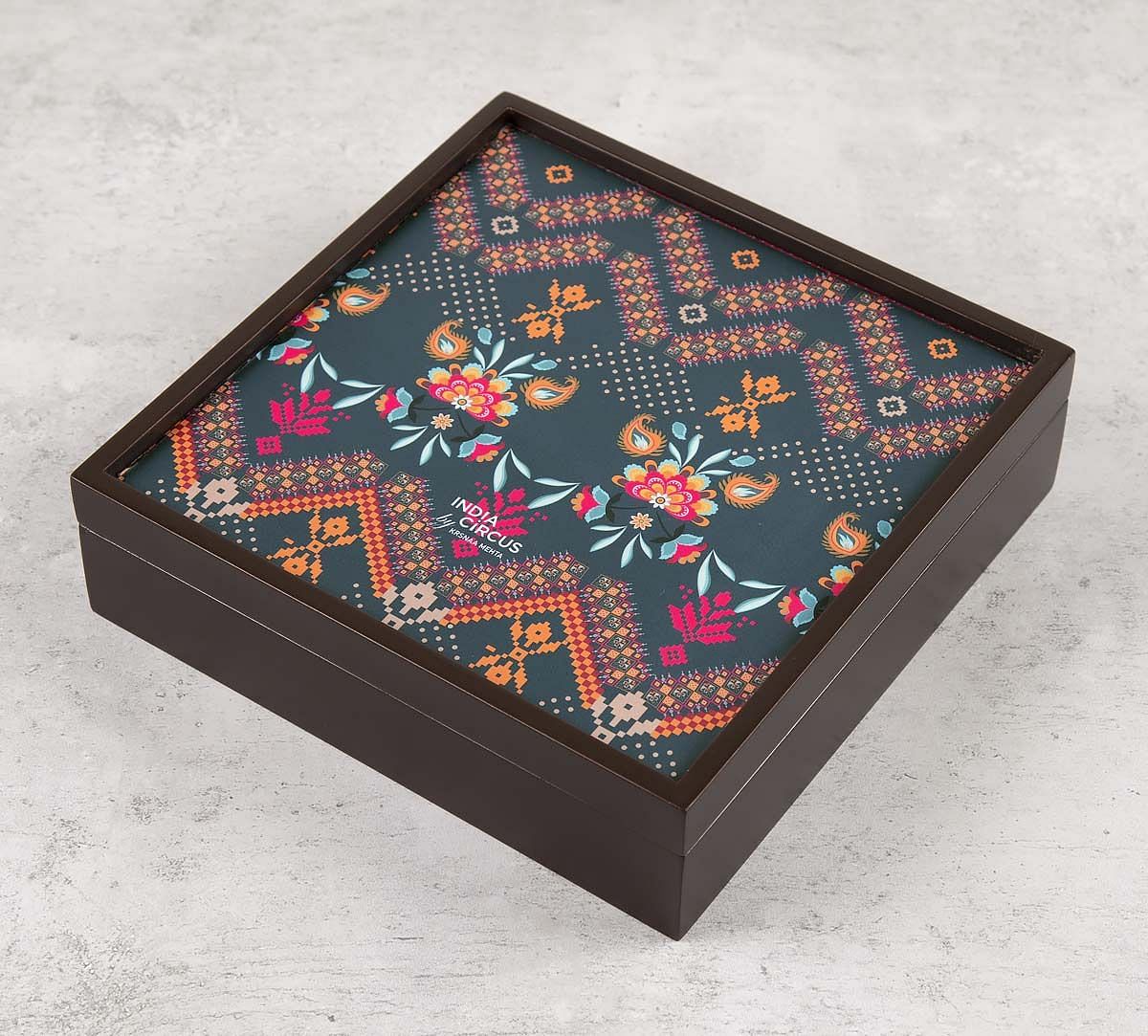 India Circus Rangoli Motifs Storage Box