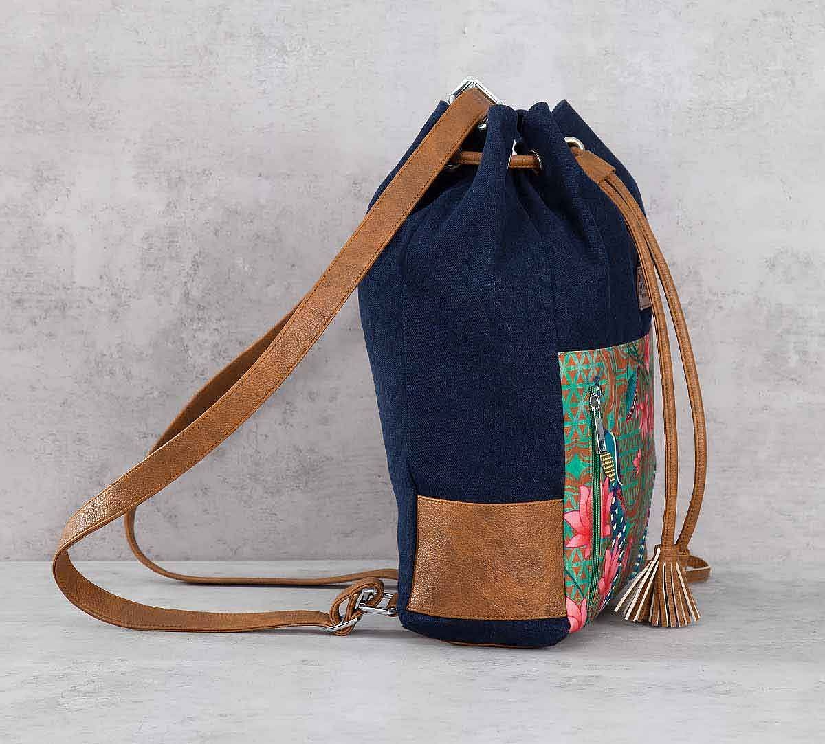 India Circus Realm of Pride Denim Hobo Bag