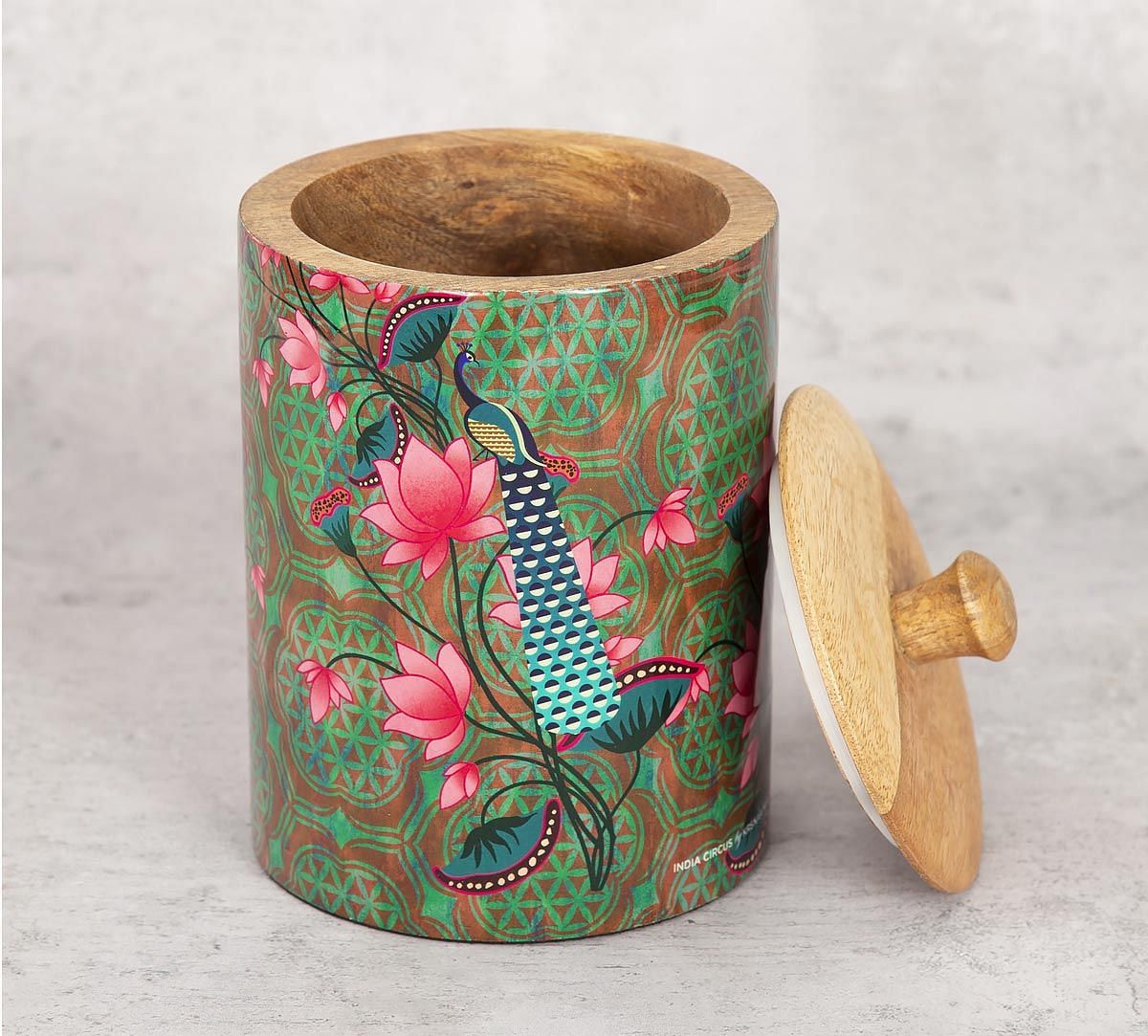 India Circus Realm of Pride Medium Wooden Jar