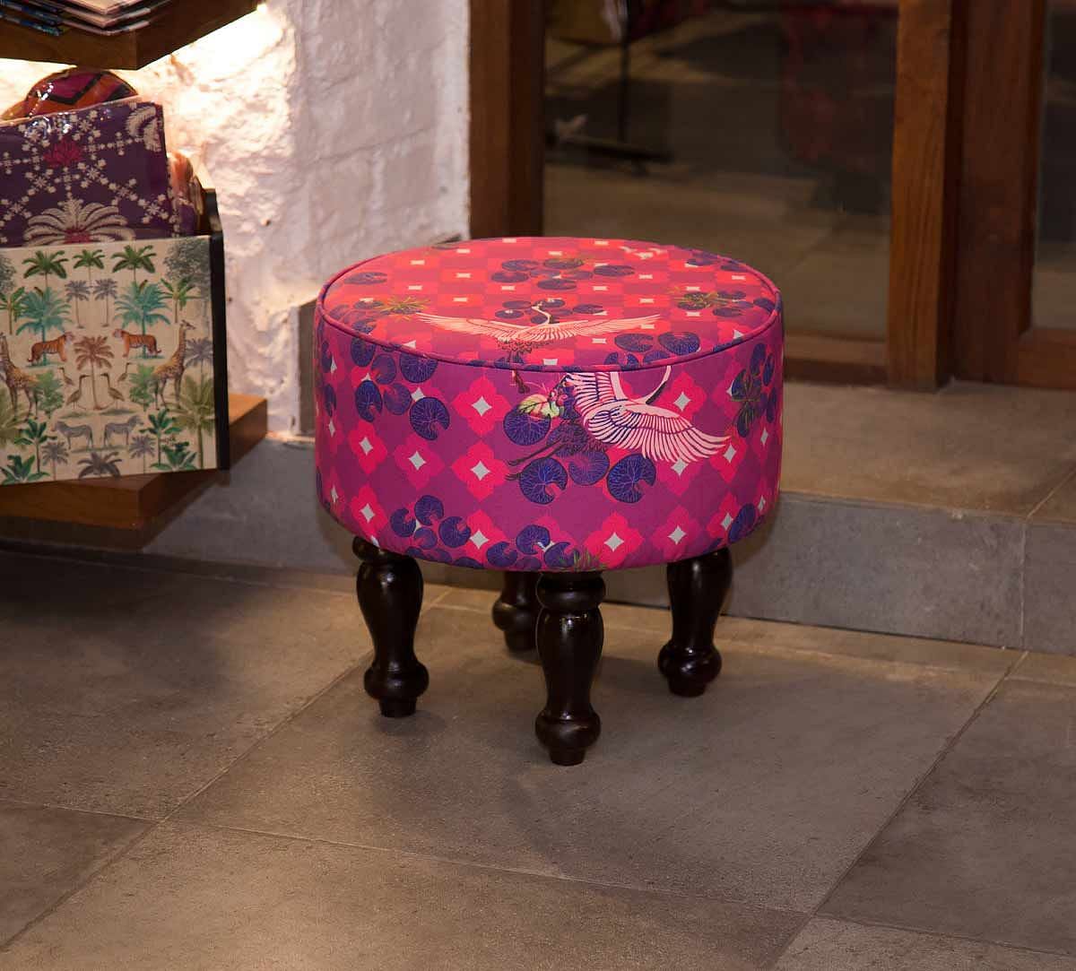 India Circus Red Paradise Ottoman