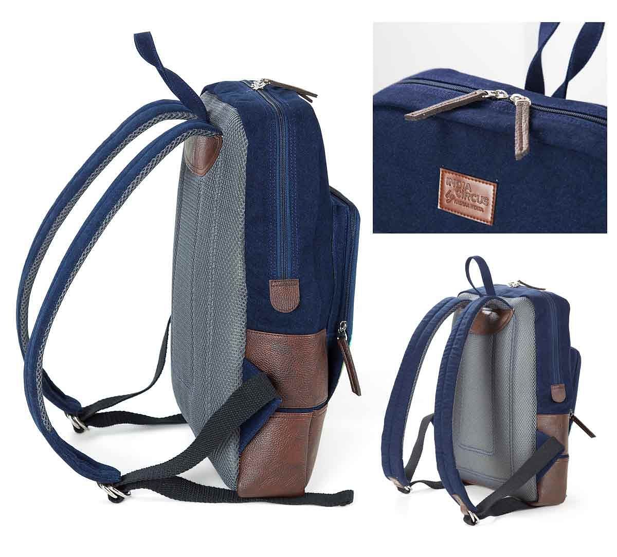 India Circus Rickshaw Masti Denim Backpack