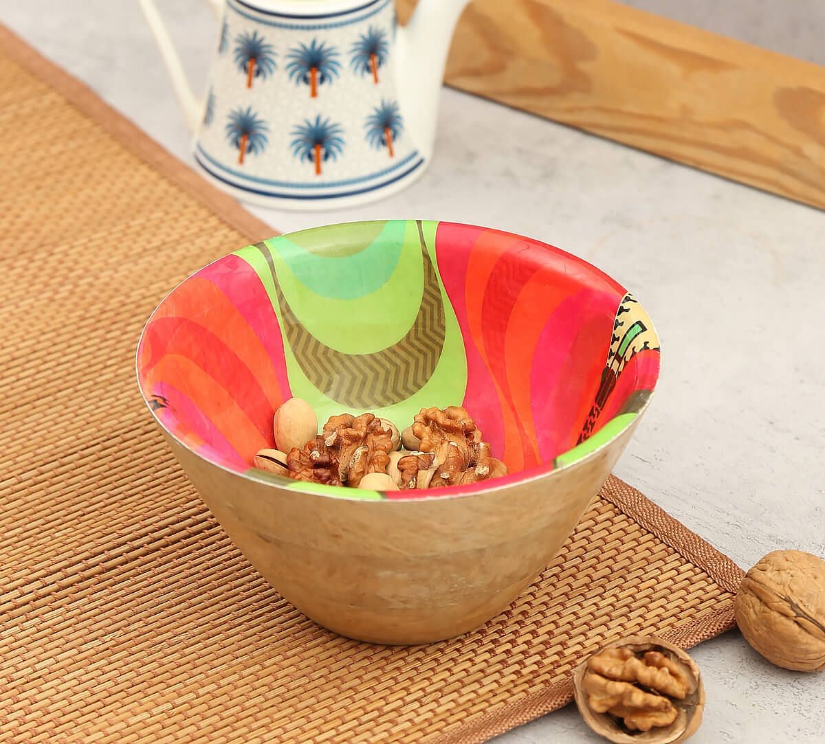 India Circus Ripple in a Zipper Wooden Bowl