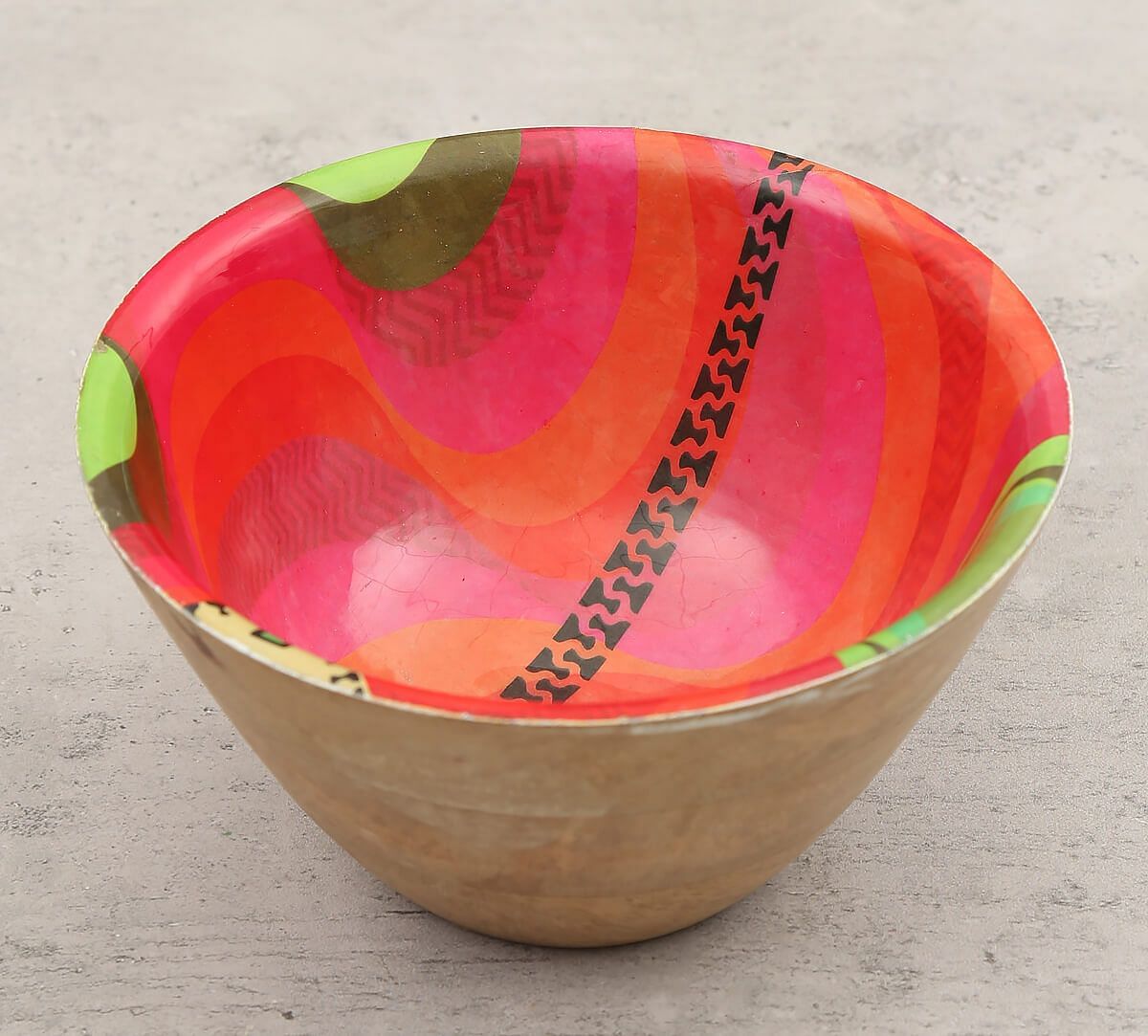 Ripple in a Zipper Wooden Bowl