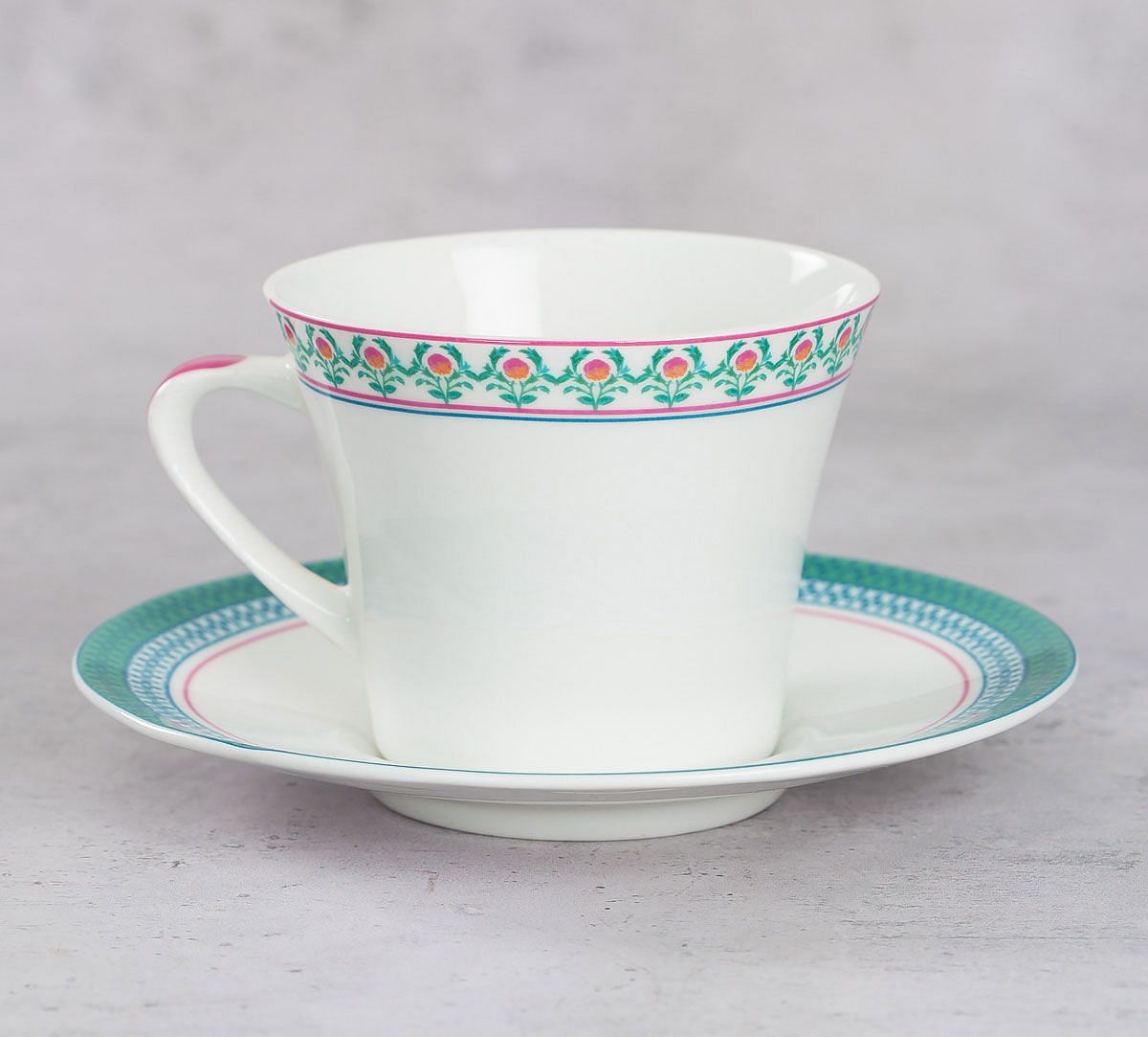 India Circus Rose Creeper Cup & Saucer