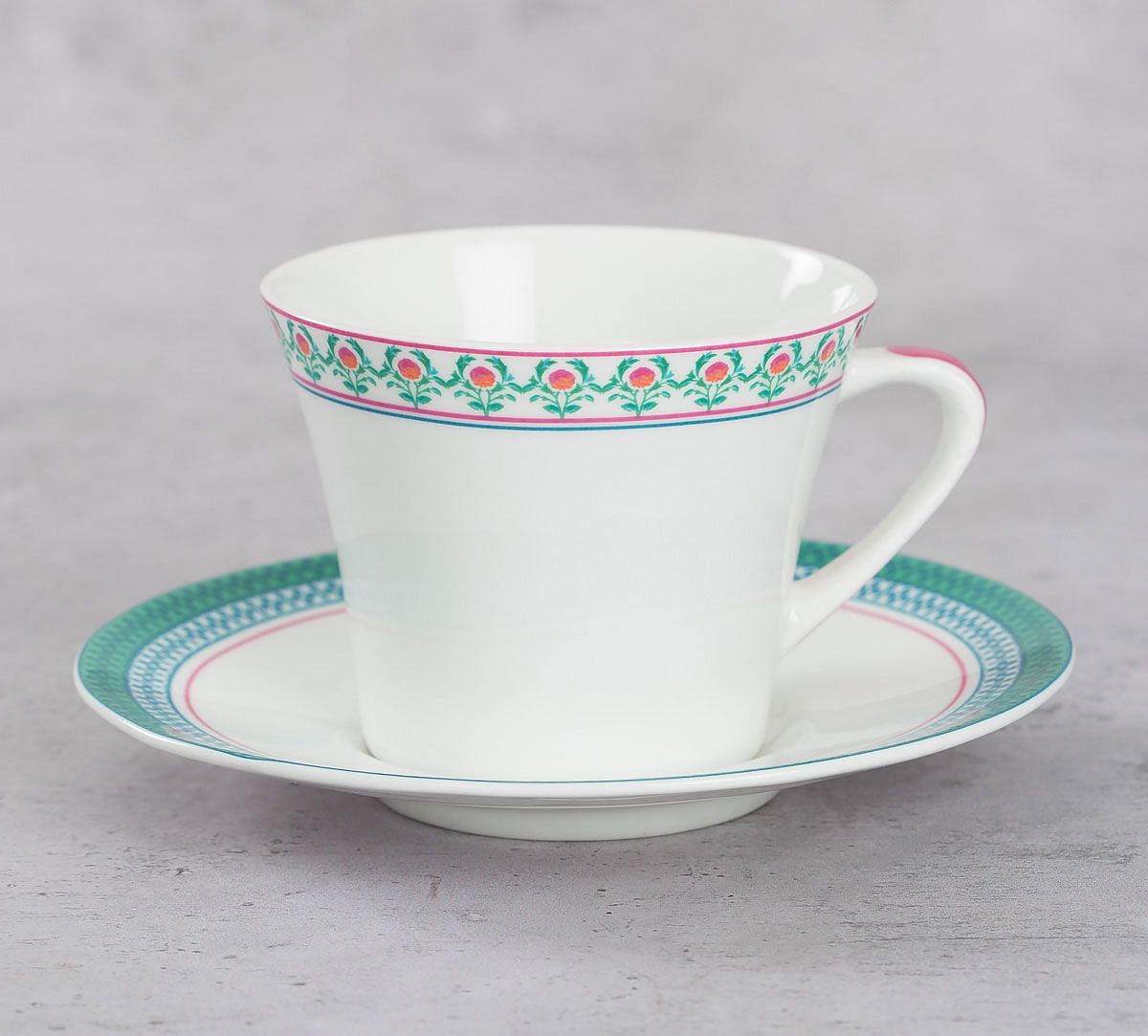 India Circus Rose Creeper Cup & Saucer