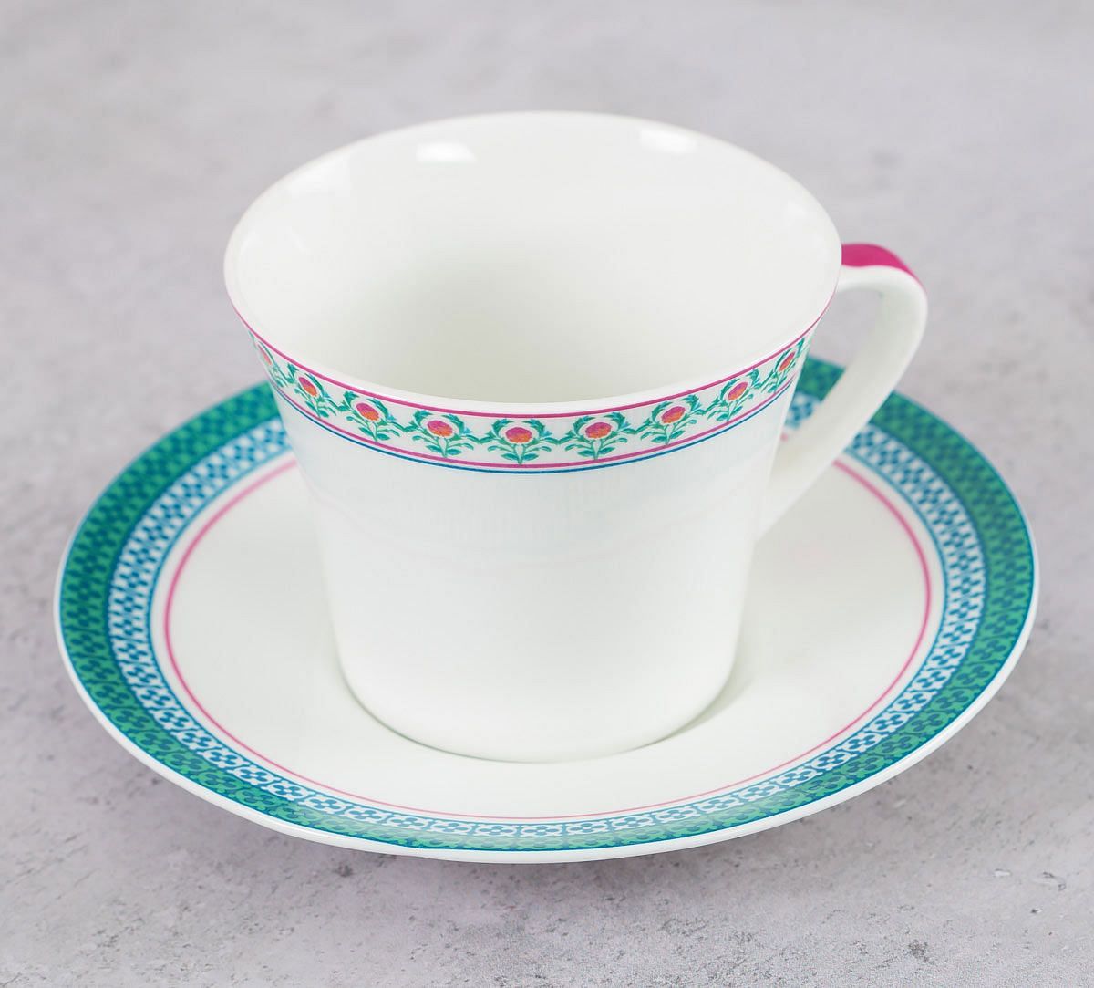 India Circus Rose Creeper Cup & Saucer
