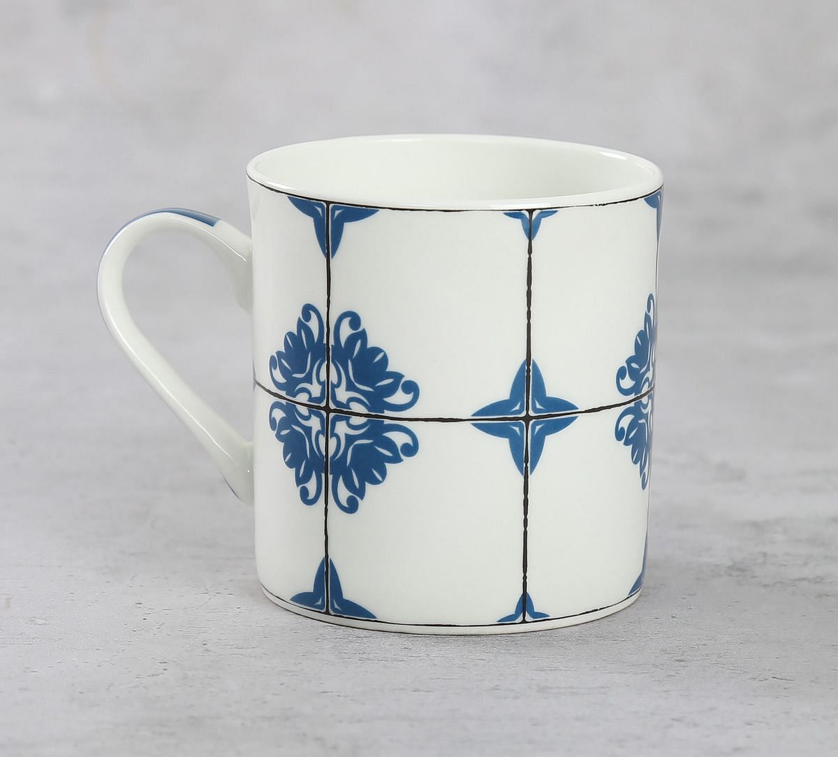 India Circus Royal Blue Coffee Mugs Set of 6