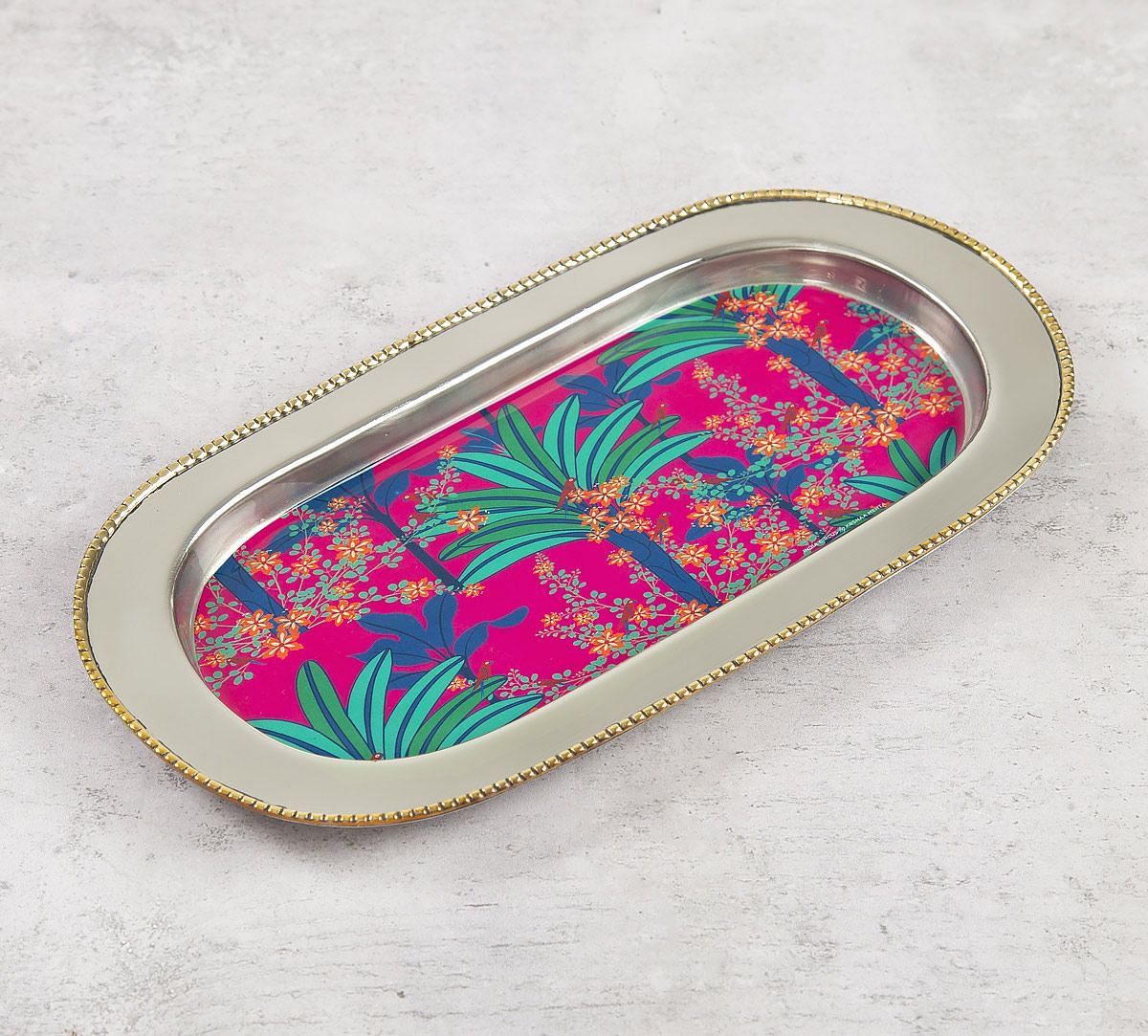 India Circus Royal Palms Steel Serving Tray