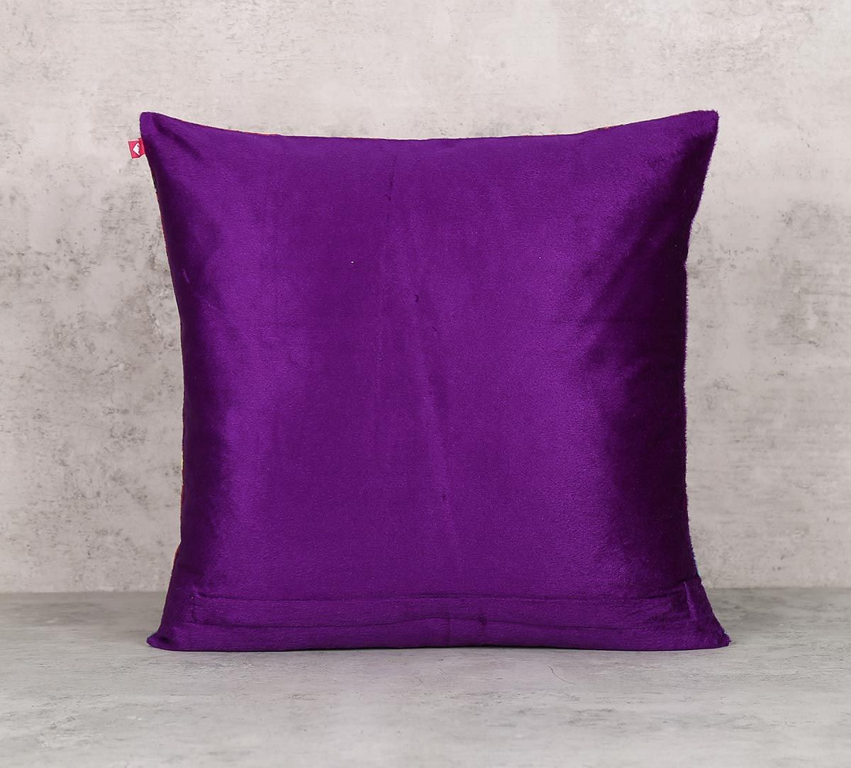 India Circus Scarlet Shadow Blend Velvet 16 x 16 Cushion Cover