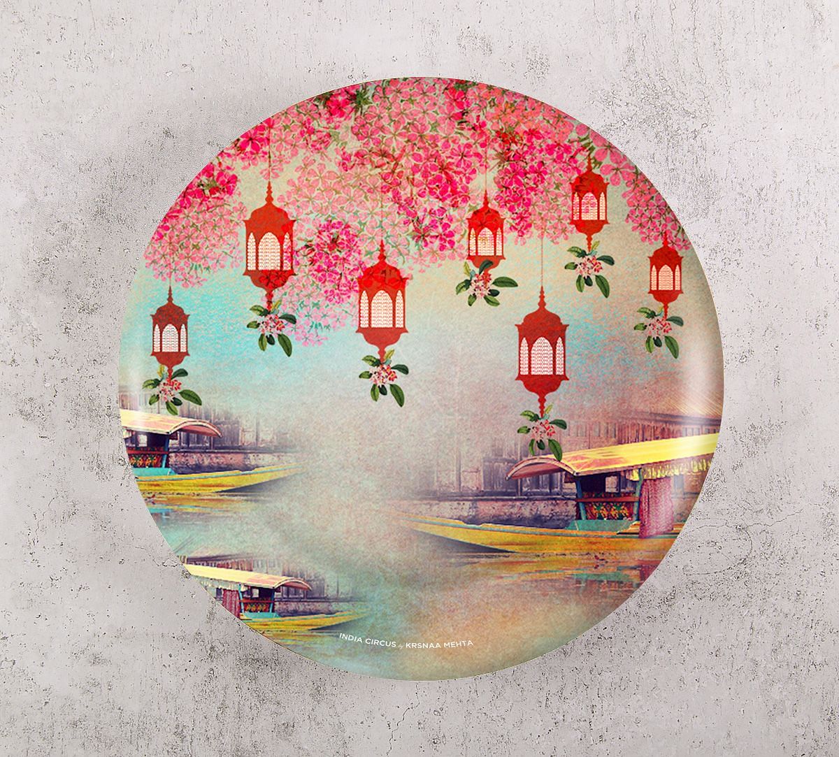 India Circus Scarlet Shadow Decor Plate