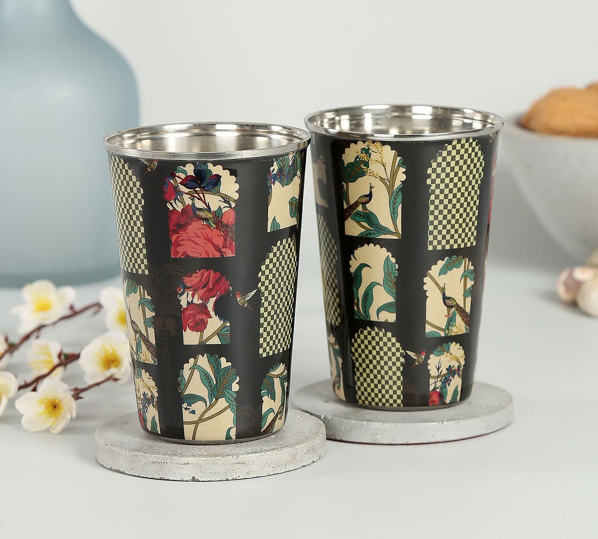 India Circus Signature Windows Steel Tumbler (Set of 2)