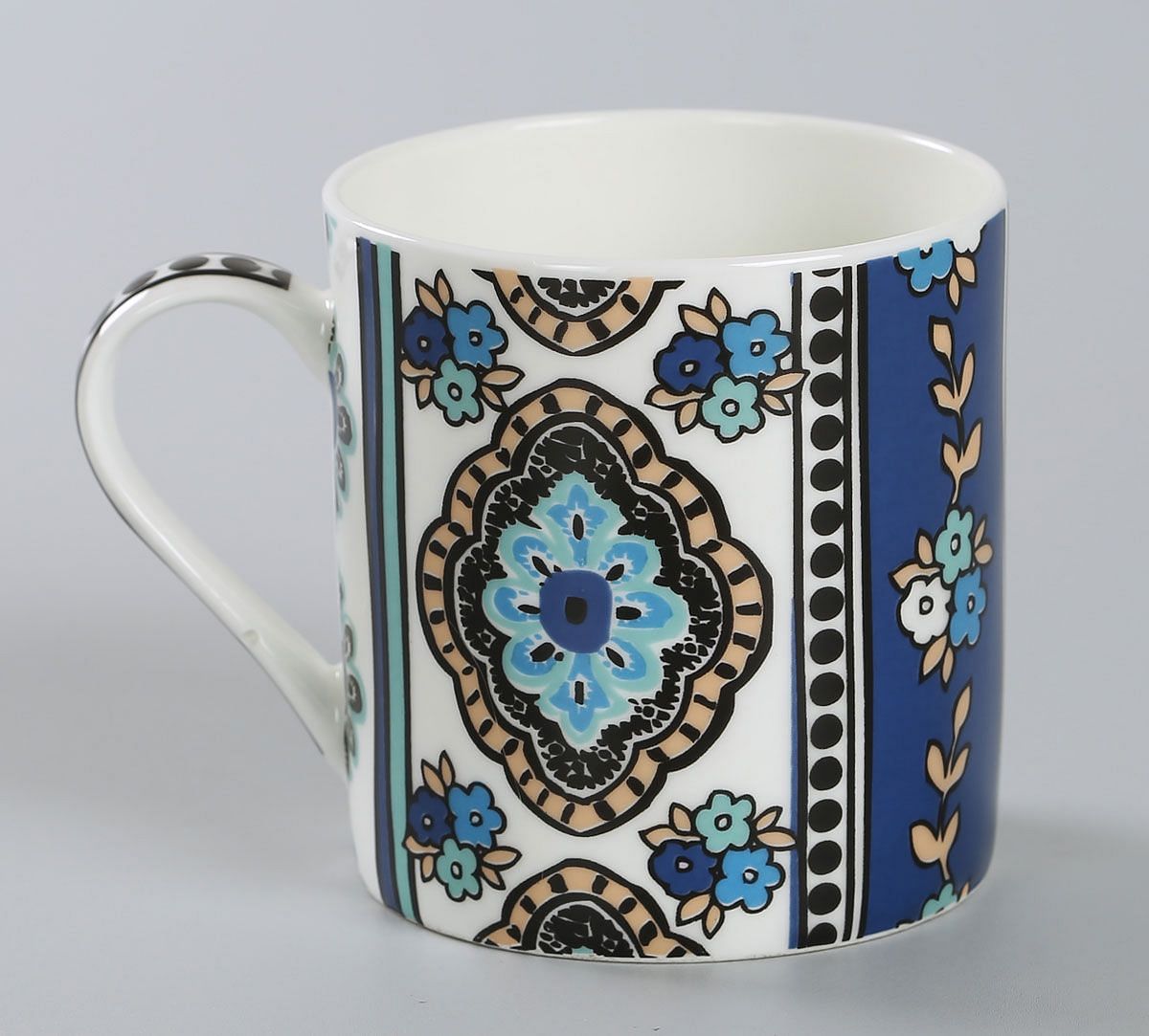 India Circus Sketch Pattern Coffee Mug Set of 6