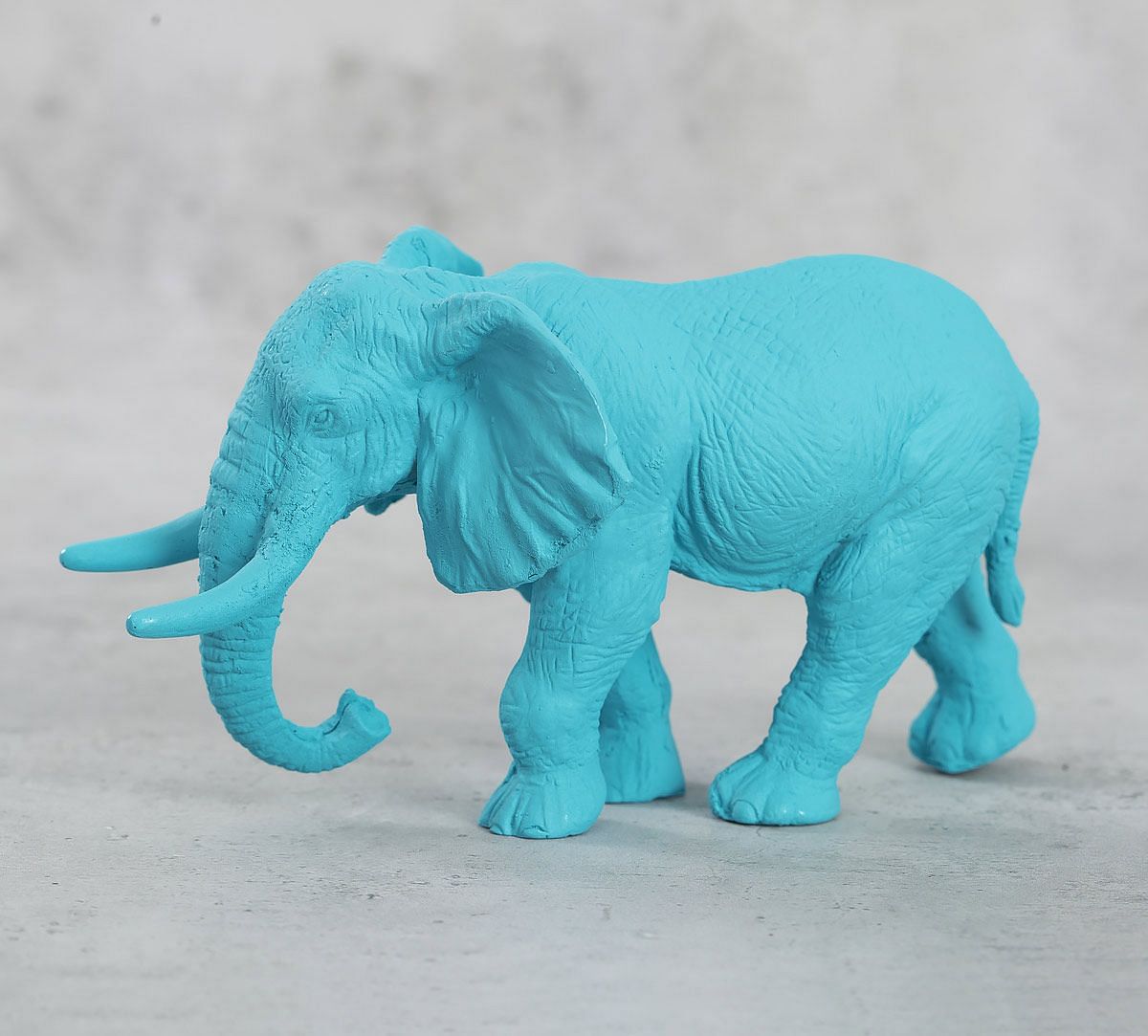 India Circus Sky Blue Baby Elephant Figurine