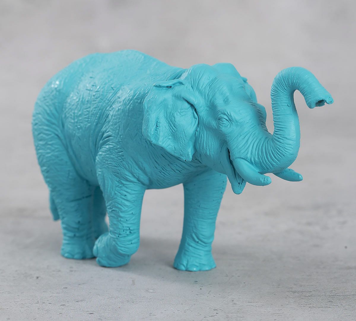 India Circus Sky Blue Baby Tusker Figurine