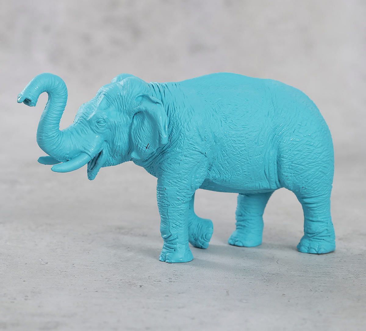 India Circus Sky Blue Baby Tusker Figurine