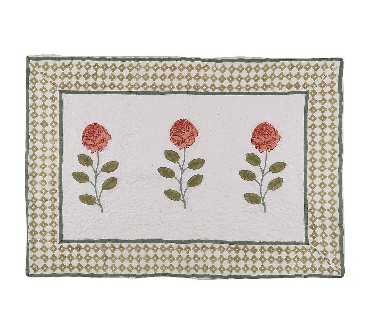 India Circus Spring Bloom Quilted Bed Cover Set