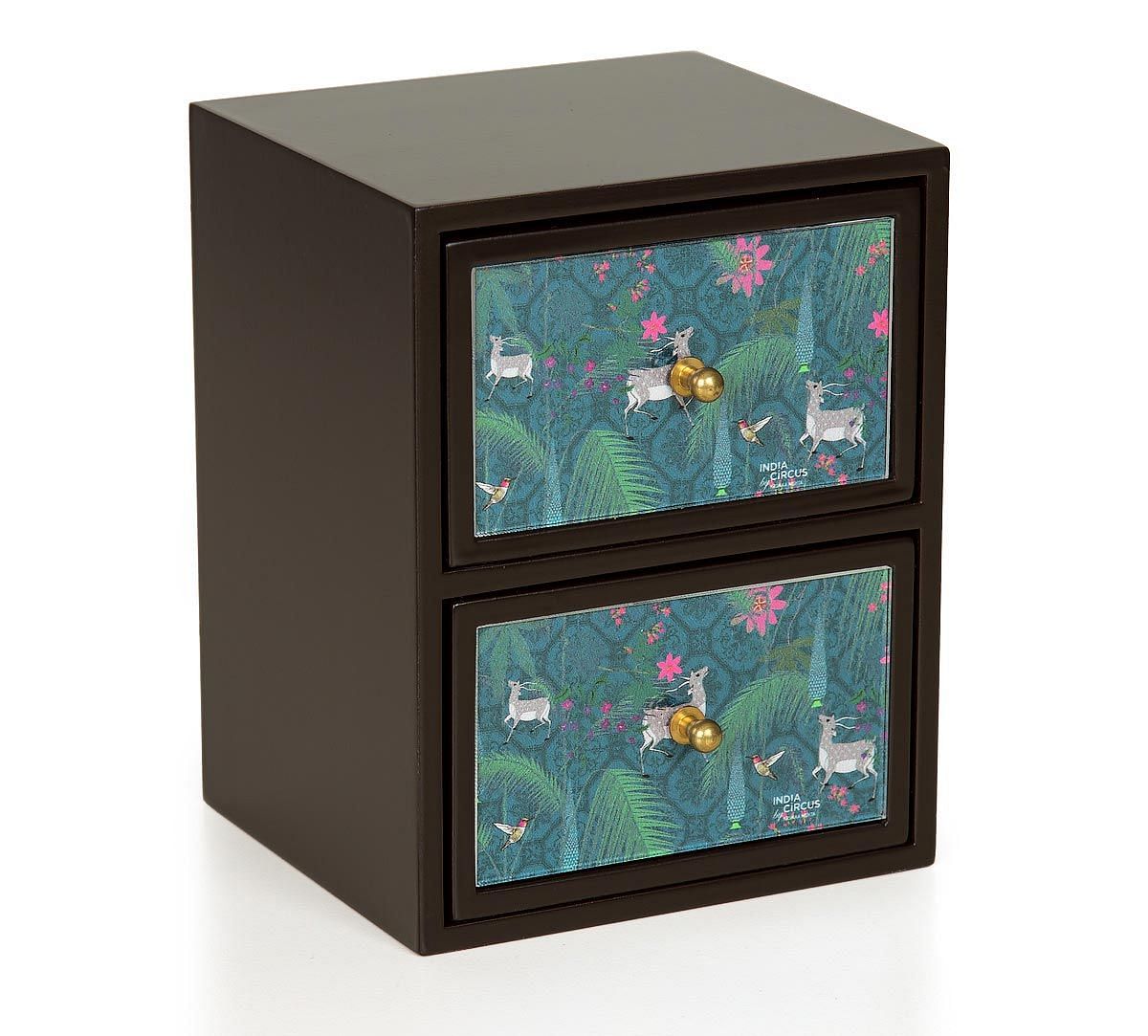 India Circus Teal Forest Fetish Chest of Drawer