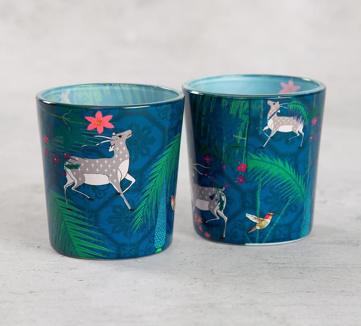 India Circus Teal Forest Fetish Tea Light Holder