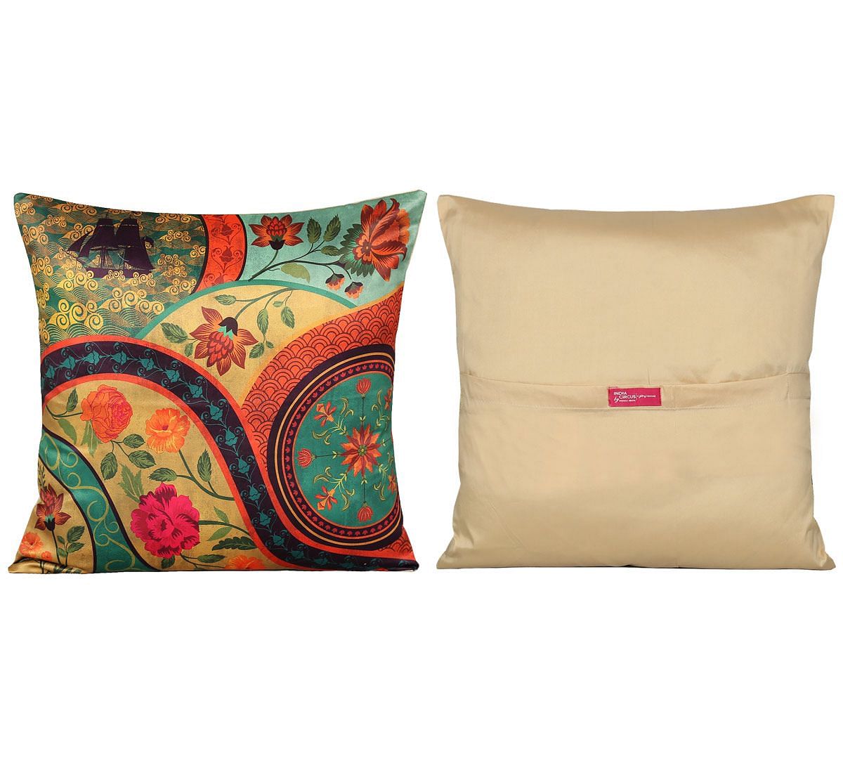 India Circus Temple Town Cushion Cover Set of 5