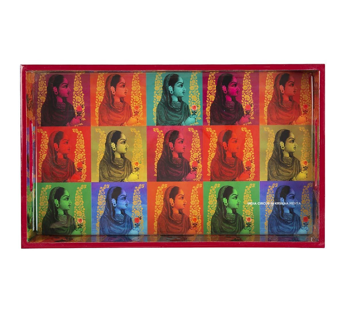 India Circus Tinted Queen Rectangle Serving Tray
