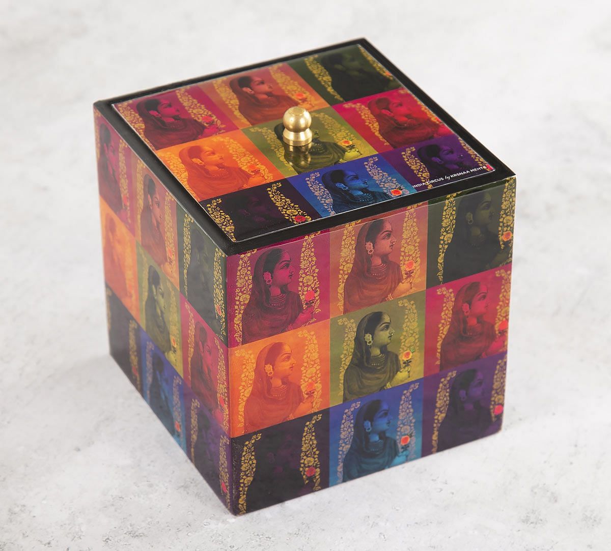 India Circus Tinted Queen Square Storage Box