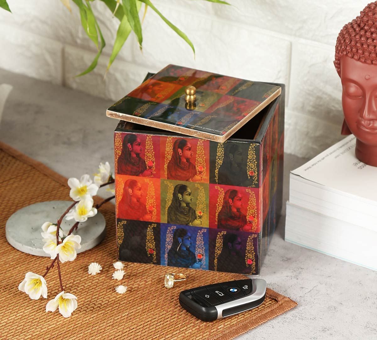 India Circus Tinted Queen Square Storage Box