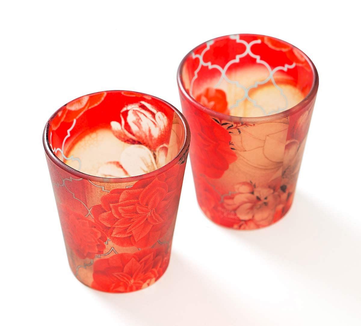 India Circus Trapped Dahlia Shot Glasses Set of 2