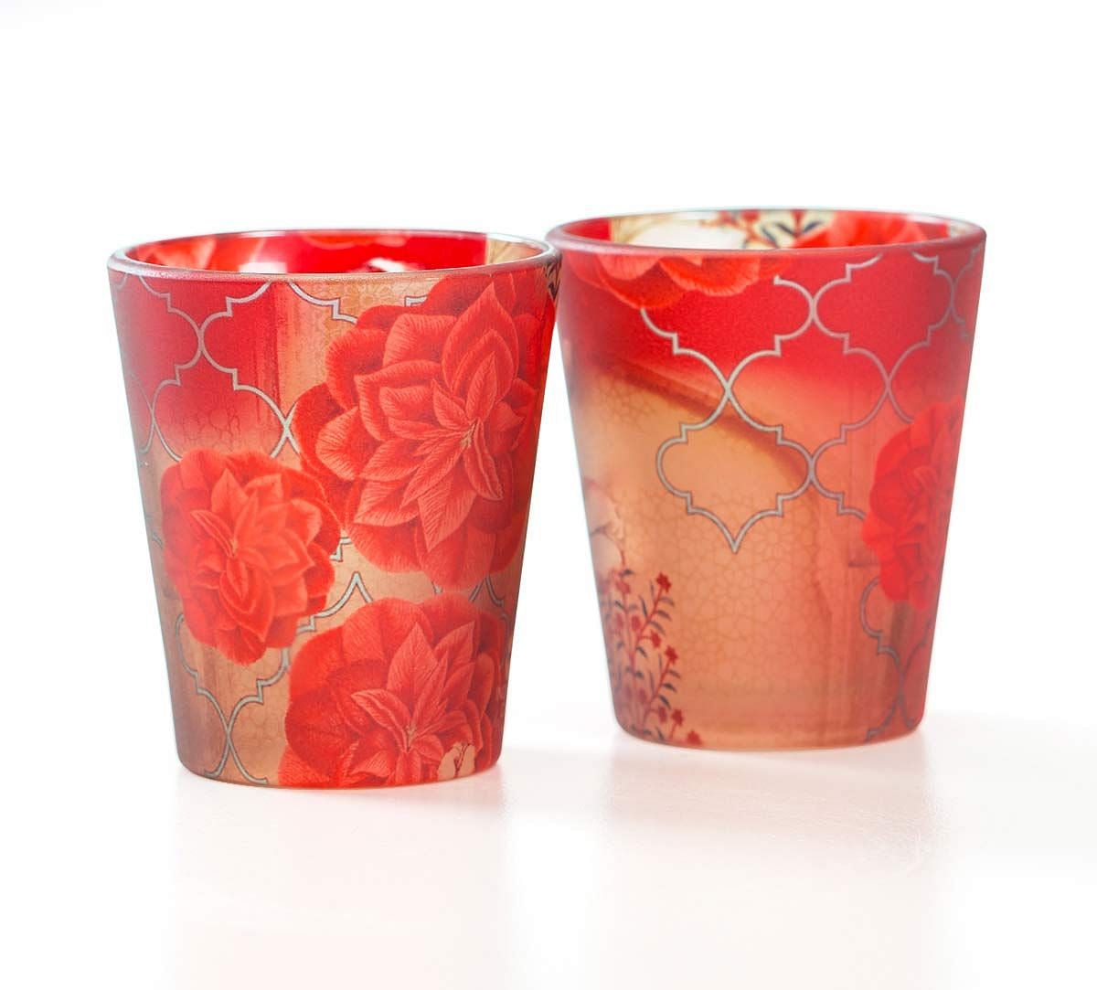 India Circus Trapped Dahlia Shot Glasses Set of 2