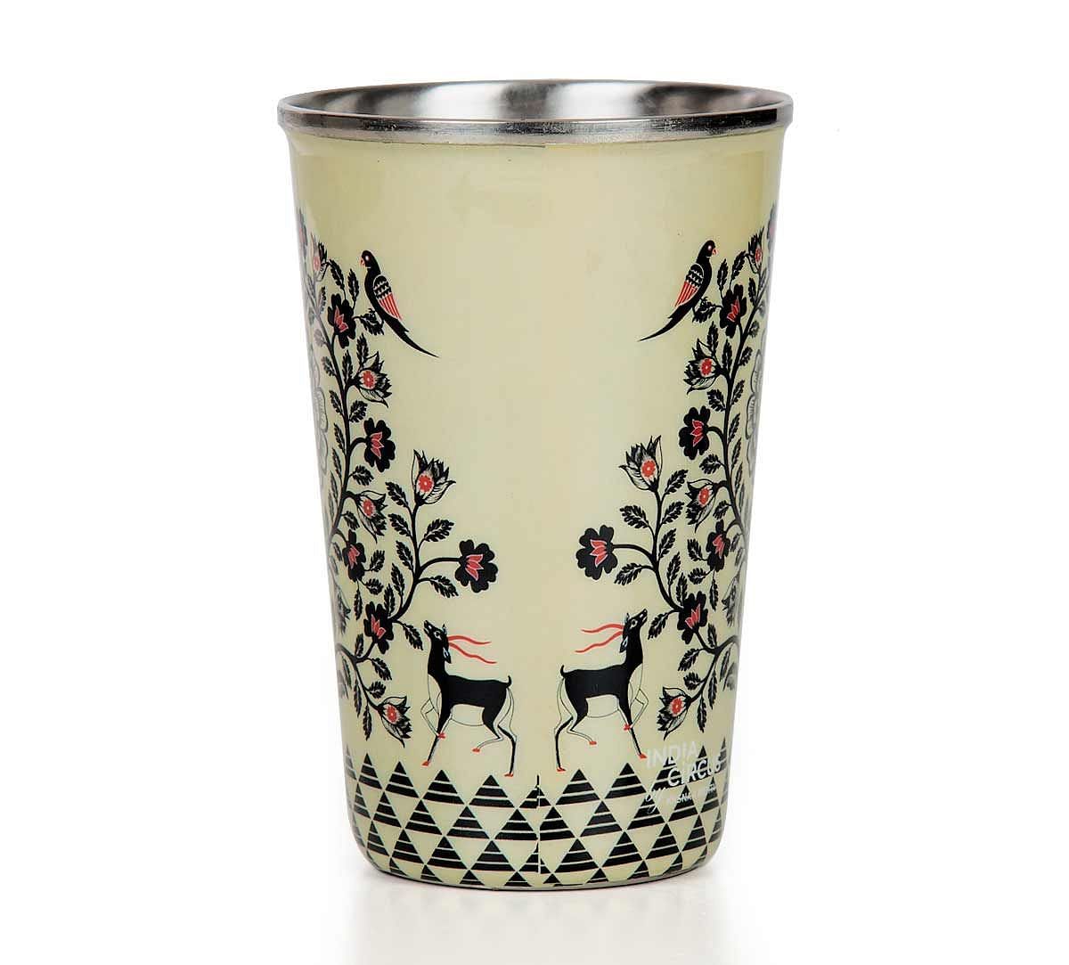 India Circus Tree of Twin Spirits Steel Tumbler Set of 2